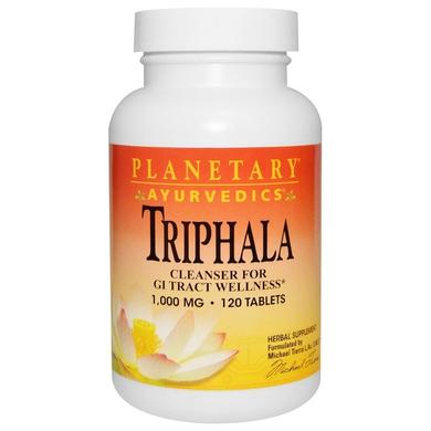 Трифала (Ayurvedics Triphala), Planetary Herbals, аюрведическая, золотиста, 1000 мг, 120 таблеток - фото