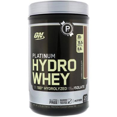 Сывороточный протеин, Platinum Hydrowhey, шоколад, Optimum Nutrition, 795 г - фото