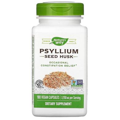 Подорожник (Psyllium Husks), Nature's Way, 525 мг, 180 капсул - фото