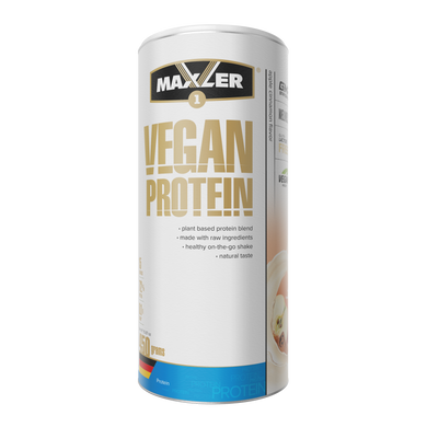 Рослинний протеїн, Vegan Protein, Maxler, смак яблуко з корицею, 450 г - фото