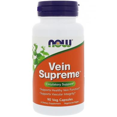 Підтримка для вен, Vein Supreme, Now Foods, 90 капсул - фото