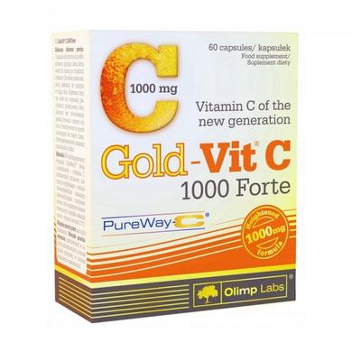 Витамин С, Gold Vit С, Olimp, 1000 мг, 60 капсул - фото