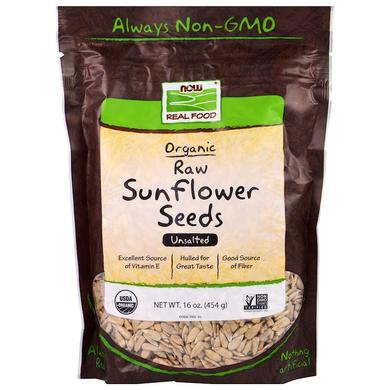 Насіння соняшнику (сирі), Sunflower Seeds, Now Foods, Real Food, 454 г - фото