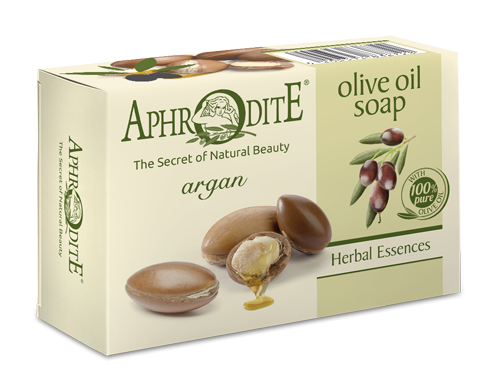 Натуральне оливкове мило з аргановою олією, Aphrodite, 100 г - фото