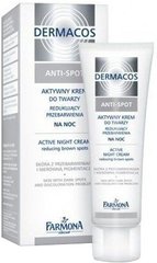 Активный крем для лица ночной против пигментации, Dermacos Anti-Spot Active Night Cream, Farmona Professional, 50 мл - фото