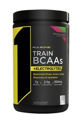 Аминокислотный комплекс, Train BCAAs + Electrolytes, Rule One, вкус фруктовый пунш, 450 г - фото