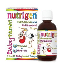 Комплекс детских витамин Babytamin, Бебитамин, капли, Nutrigen, 25 мл - фото