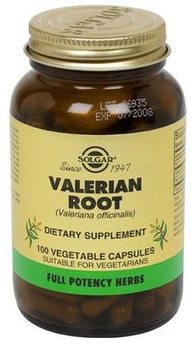 Корінь валеріани, Valerian Root, Solgar, 100 капсул - фото