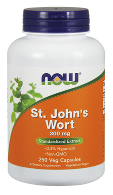 Звіробій, St. John's Wort, Now Foods, 300 мг, 250 капсул - фото
