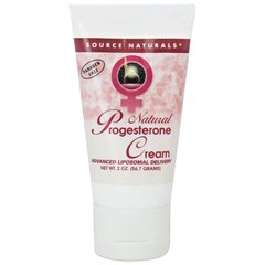 Крем с прогестероном, Progesterone Cream, Source Naturals, 56.7 г - фото