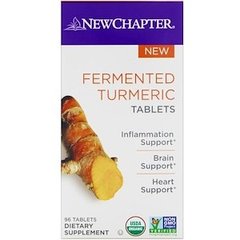 Куркума, ферментированная, Fermented Turmeric, New Chapter, органик, 96 таблеток - фото