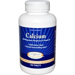 Кальций магний фосфор витамин Д, Calcium Magnesium Phosphorus Vitamin D, Enzymatic Therapy (Nature's Way), 180 таблеток - фото