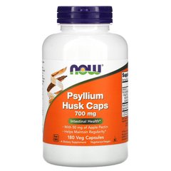 Подорожник в капсулах, Psyllium Husk, Now Foods, 700 мг, 180 капсул - фото