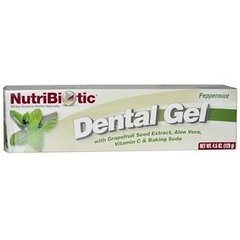 Зубний гель, Dental Gel, NutriBiotic, перцева м'ята, 128 г - фото