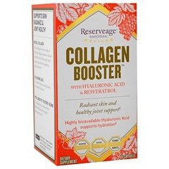 Колаген з гіалуроновою кислотою і містить ресвератрол, Collagen with Hyaluronic Acid and Resveratrol, ReserveAge Nutrition, 60 капсул - фото