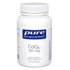 Коэнзим Q10, CoQ10, Pure Encapsulations, 120 мг, 60 капсул - фото