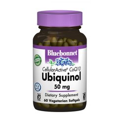Убихинол 50 мг, Bluebonnet Nutrition, 60 желатиновых капсул - фото