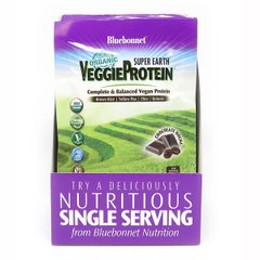 Органический растительный протеин, Super Earth, Bluebonnet Nutrition, вкус моккачино, 8 пакетиков - фото