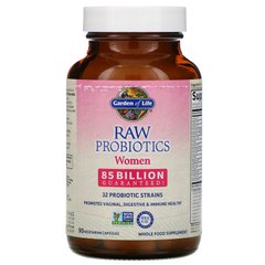 Пробіотики для жінок, Raw Probiotics Women, Garden of Life, 90 капсул - фото