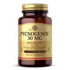 Пикногенол, Pycnogenol, Solgar, 30 мг, 60 вегетарианских капсул - фото