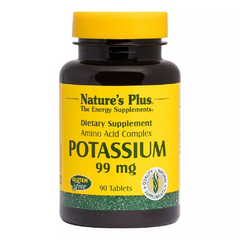 Калий, Potassium, Nature's Plus, 99 мг, 90 таблеток - фото