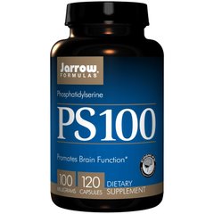 Фосфатидилсерин, PS 100, Phosphatidylserine, Jarrow Formulas, 100 мг, 120 капсул - фото