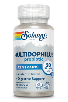 Пробиотики, Multidophilus 12, Solaray, 20 млрд КОЕ, 50 капсул - фото