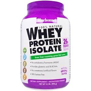 Сывороточный протеин изолят, Whey Protein Isolate, Bluebonnet Nutrition, 992 г - фото