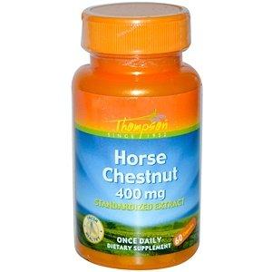 Кінський каштан, Horse Chestnut, Thompson, 400 мг, 60 капсул - фото