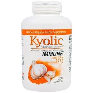 Экстракт чеснока, для поддержания иммунитета, Aged Garlic Extract, Immune, Wakunaga - Kyolic, 300 капсул - фото