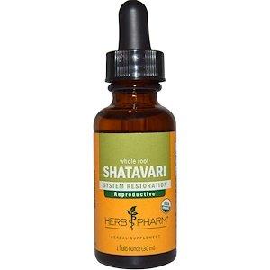 Шатавари, экстракт, Shatavari, Herb Pharm, органик, 30 мл - фото