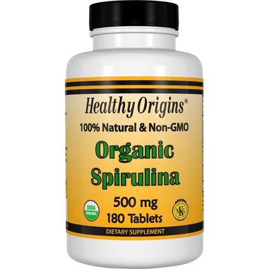 Спіруліна, Spirulina, Healthy Origins, органік, 500 мг, 180 таблеток - фото