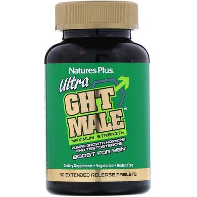 Формула для тестостерона ультра, Ultra GHT Male, Nature's Plus, 90 таблеток - фото