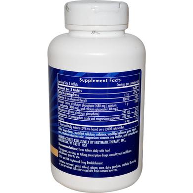 Кальцій магній фосфор вітамін Д, Calcium Magnesium Phosphorus Vitamin D, Enzymatic Therapy (Nature's Way), 180 таблеток - фото