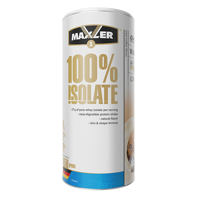 Протеїн, 100% Isolate, Maxler, смак холодна кава, 450 г - фото
