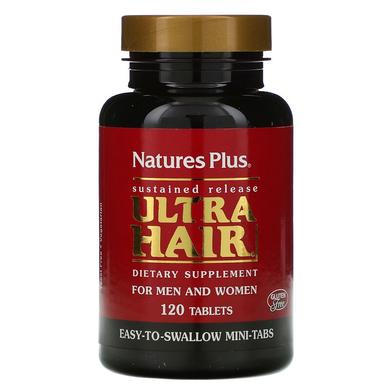 Комплекс для волосся з уповільненим вивільненням, Ultra Hair, Nature's Plus, 120 таблеток - фото