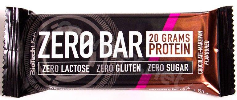 Батончик ZERO Bar, Chocolate-Marzipan, BioTech USA, 50 г - фото