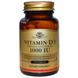 Витамин D3, Vitamin D3, Solgar, 1000 МЕ, 180 таблеток, фото – 1