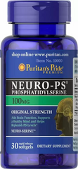 Фосфатидилсерин, Neuro-PS, Puritan's Pride, 100 мг, 30 гелевых капсул - фото