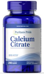 Кальций цитрат, Calcium Citrate, Puritan's Pride, 200 капсул - фото