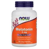 Мелатонін, Melatonin, Now Foods, 3 мг, 180 капсул, фото