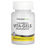 Комплекс витаминов для детей, Children's Vita-Gels, Nature's Plus, вкус апельсина, 90 гелевых капсул, фото