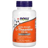 Теанин, L-Theanine, двойная сила, Now Foods, 200 мг, 120 капсул, фото