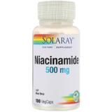 Ніацинамід, Niacinamide, Solaray, 500 мг, 100 капсул - фото