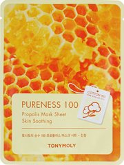 Тканинна маска з екстрактом прополісу, Pureness 100 Propolis Mask Sheet, Tony Moly, 21 мл - фото