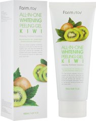 Пілінг-гель для чутливої ​​шкіри з екстрактом ківі, All In One Whitening Peeling Gel Kiwi, FarmStay, 180 мл - фото