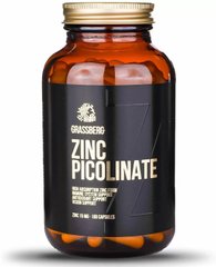 Цинк пиколинат, Zinc Picolinate, Grassberg, 15 мг, 180 капсул - фото