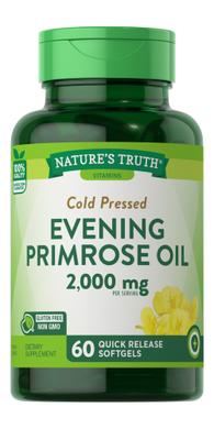 Масло вечірньої примули, Evening Primrose Oil, Nature's Truth, 2000мг, 60 гелевих таблеток - фото