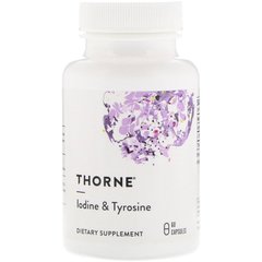 Питание щитовидной железы (йод и тирозин), Iodine & Tyrosine, Thorne Research, 60 капсул - фото