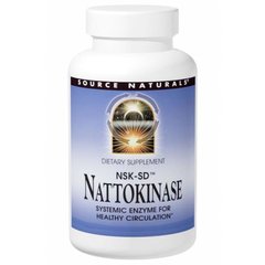 Наттокиназа, Nattokinase NSK-SD, Source Naturals, 100 мг, 30 капсул - фото